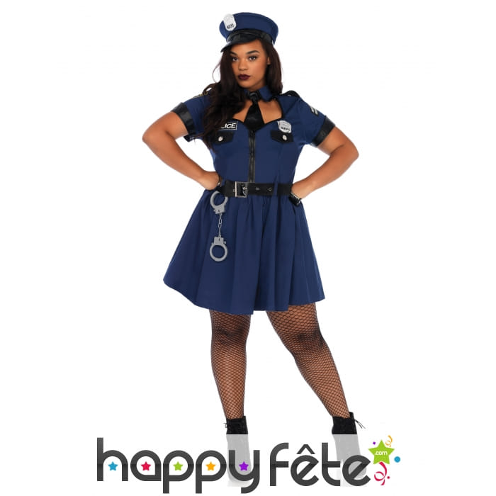 Déguisement robe de policière grande taille