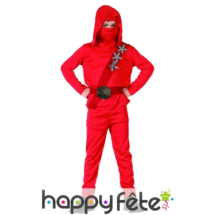 Déguisement rouge de ninja pour enfant