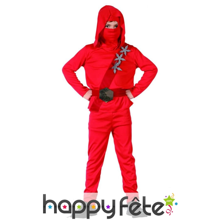 Déguisement rouge de ninja pour enfant
