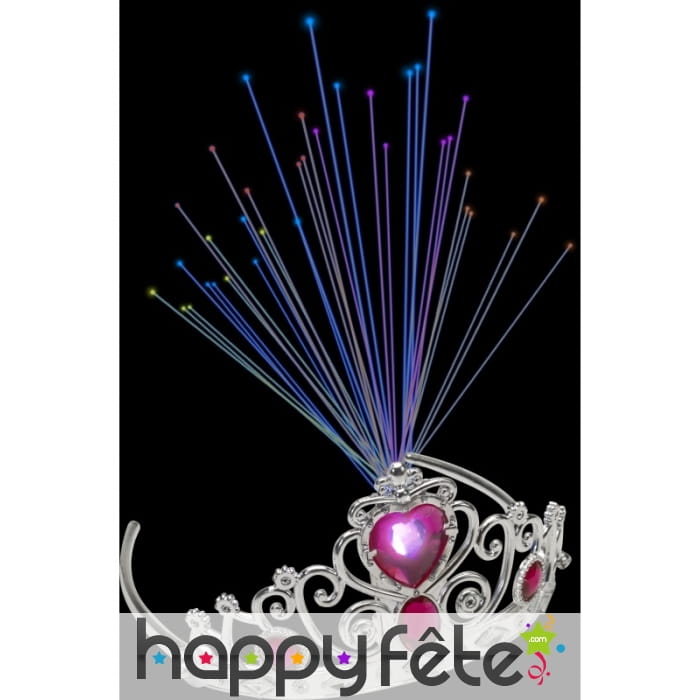 Diadème rose lumineux