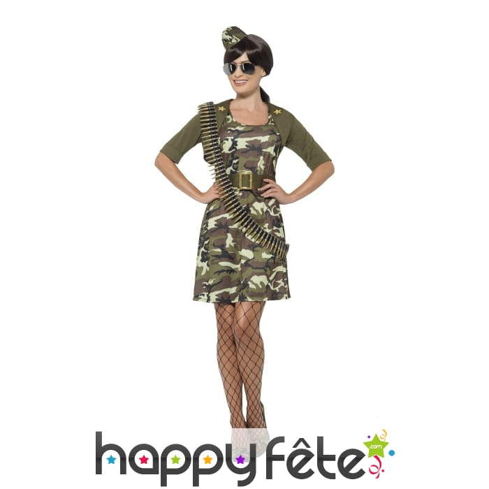 Déguisement robe militaire camouflage