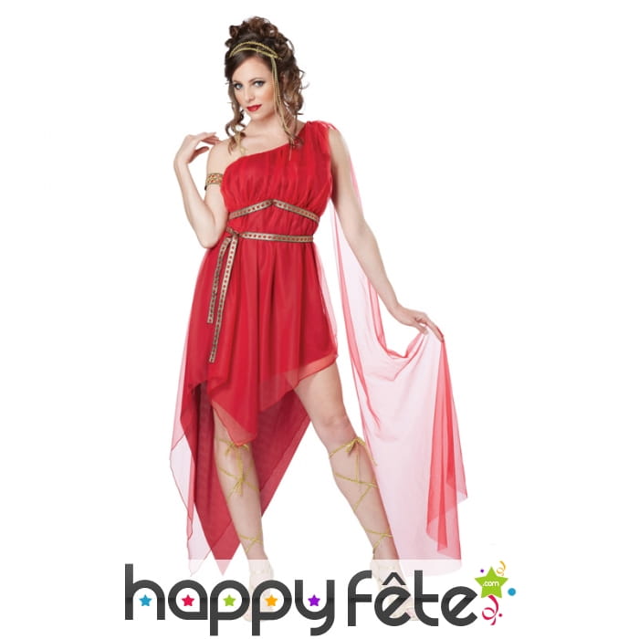 Déguisement robe rouge de romaine