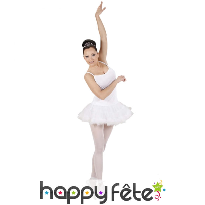 Déguisement robe tutu blanc de danseuse
