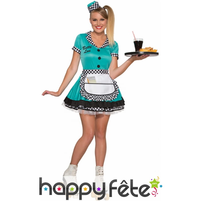 Déguisement serveuse américaines années 50