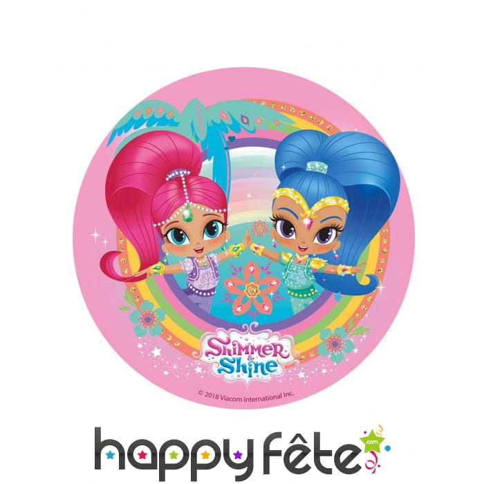 Disque Shimmer and Shine tropical en azyme 20 cm