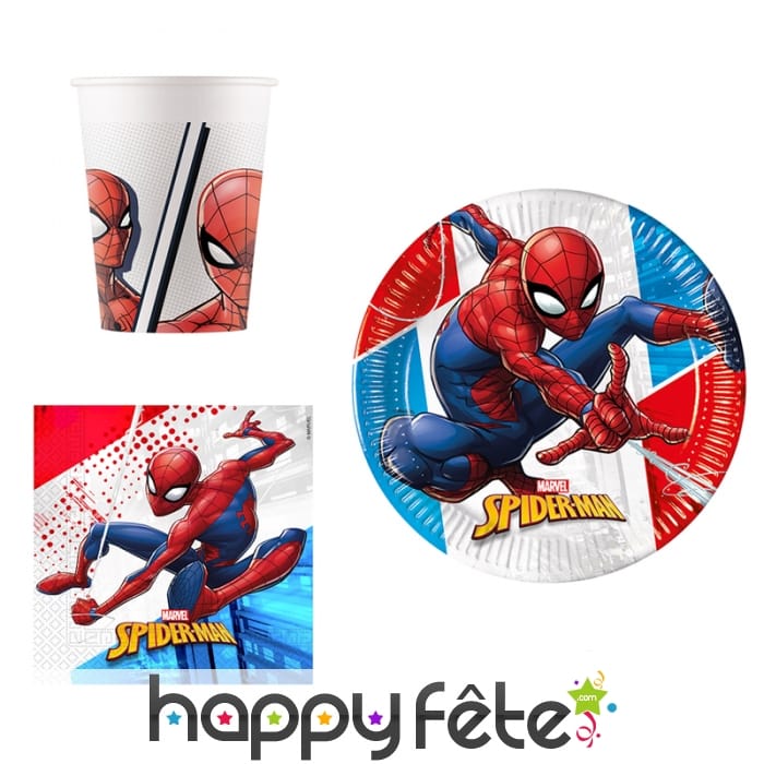 Déco Spiderman compostable pour anniversaire