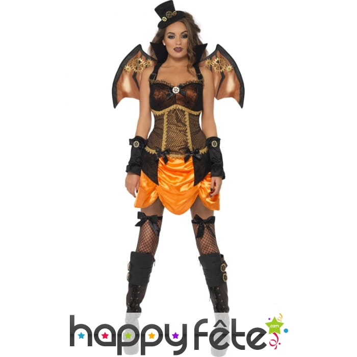 Déguisement sexy chauve souris steampunk