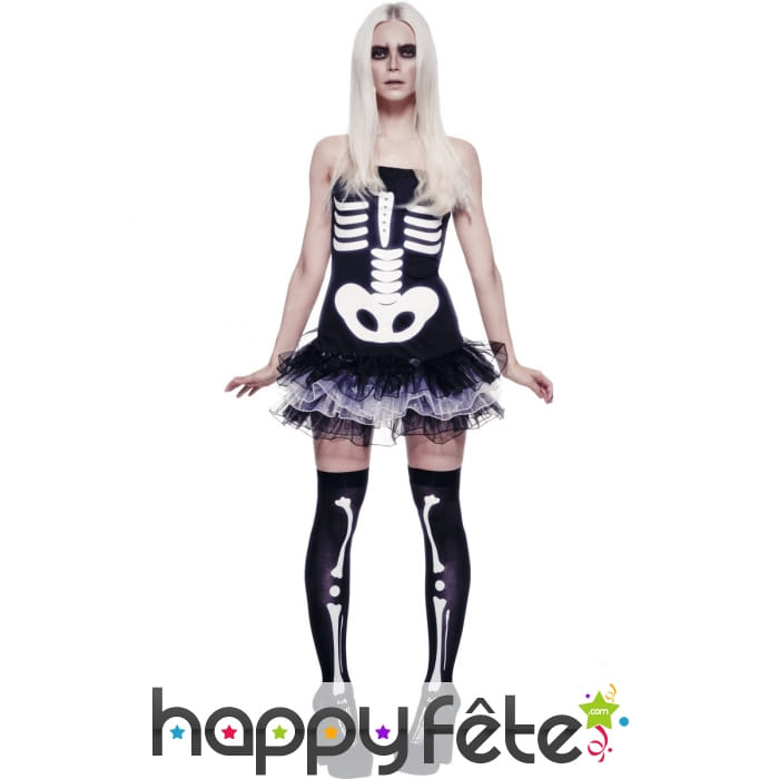 Déguisement squelette corset