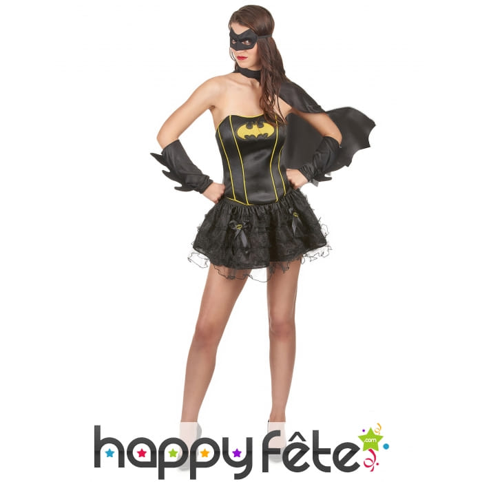Déguisement sexy de Batgirl avec bustier