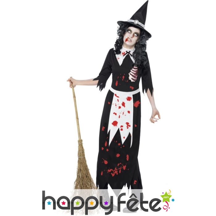 Déguisement sorcière de Salem zombie