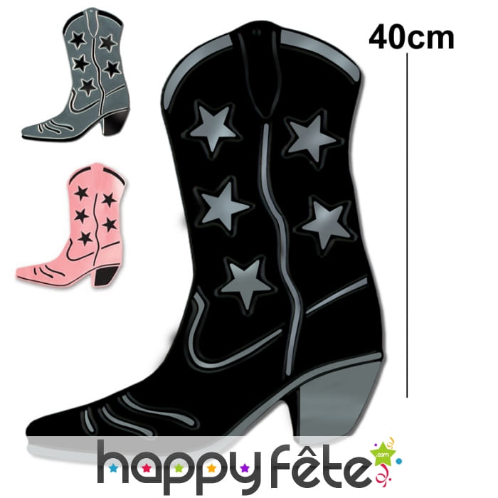 Décor santiag en carton