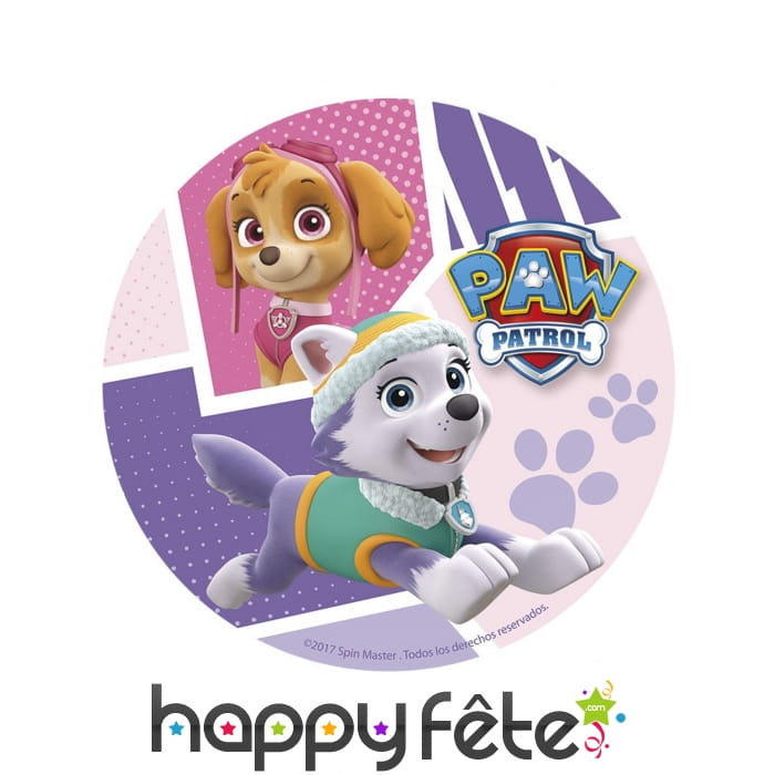 Disque Stella et Everest en sucre de 20cm