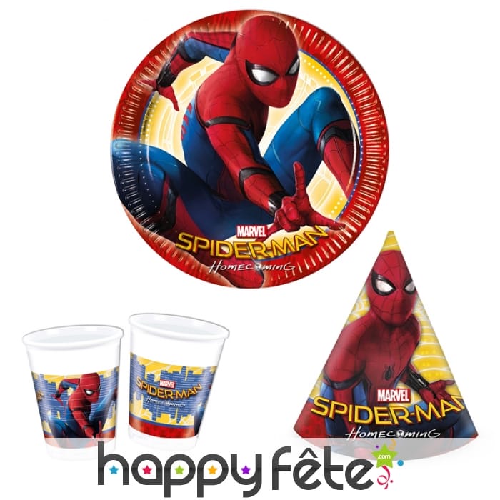 Décos Spiderman Homecoming de table d'anniversaire