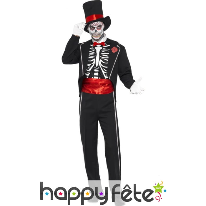 Déguisement squelette jour de la mort