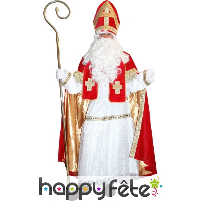 Déguisement saint nicolas velours (taille unique)