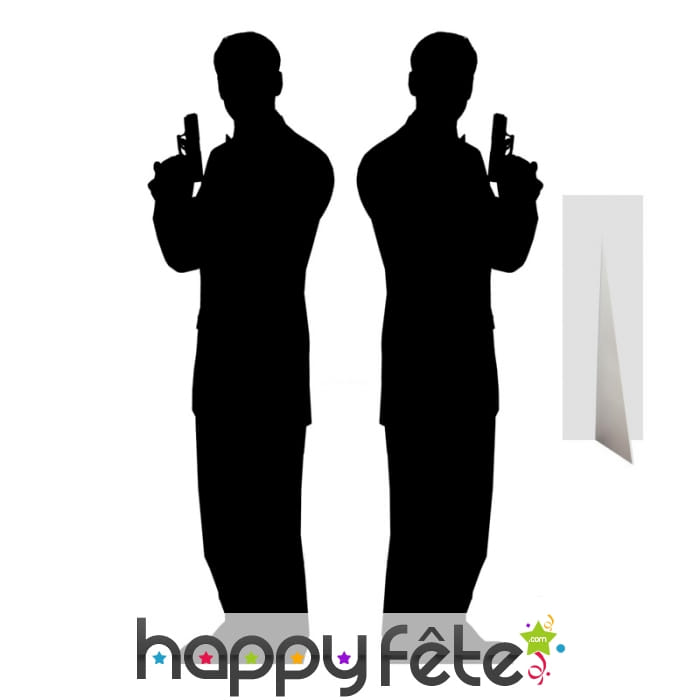Double silhouette ombre d'agents secrets
