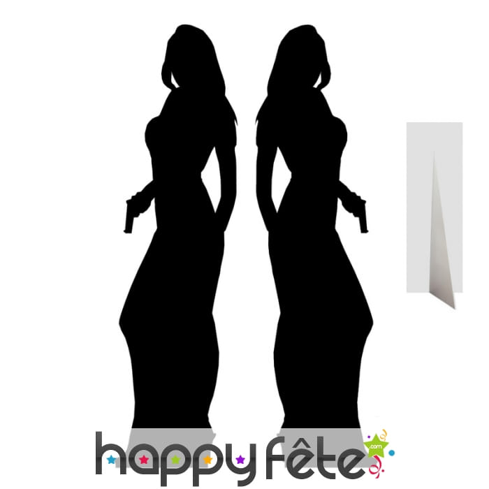 Double silhouette ombre de femme agent secret
