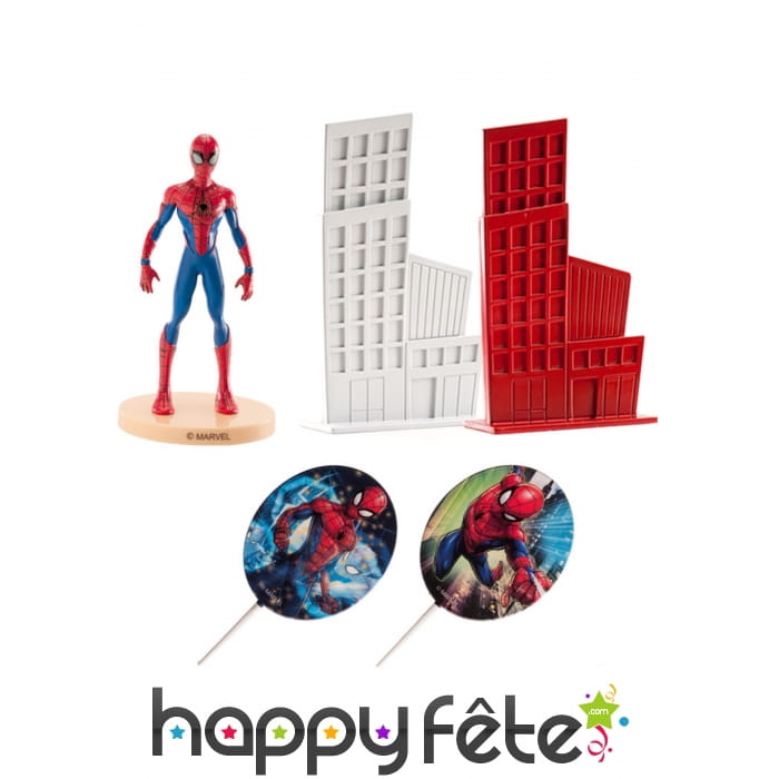 Décorations Spiderman pour gâteau, 8 cm