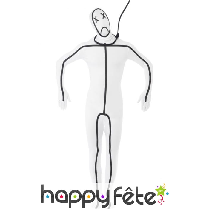 Déguisement seconde peau bonhomme pendu