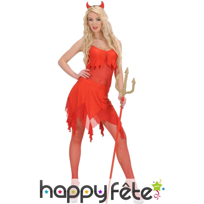 Déguisement sorciere sexy top rouge