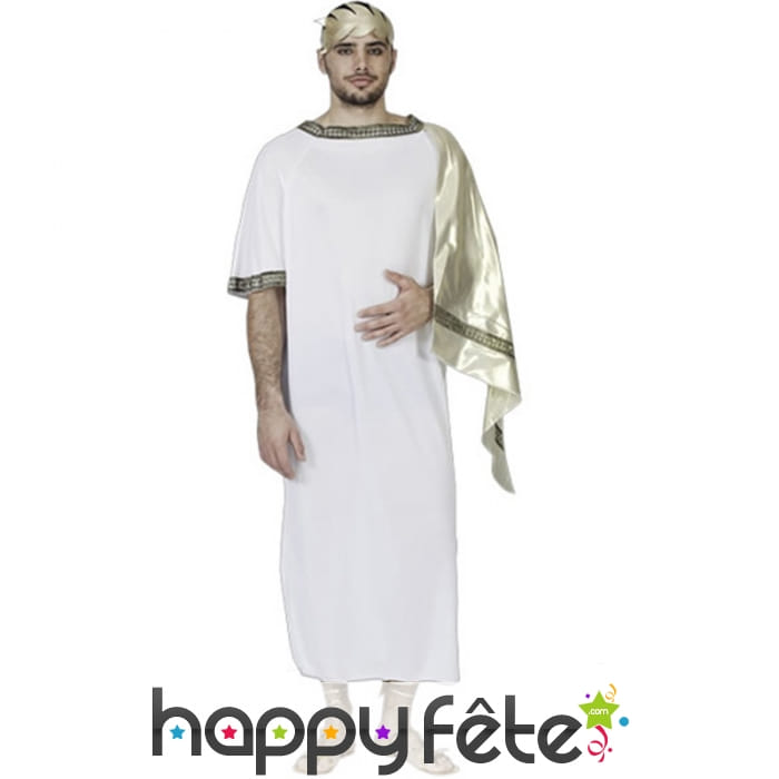 Déguisement toge blanche grecque pour homme