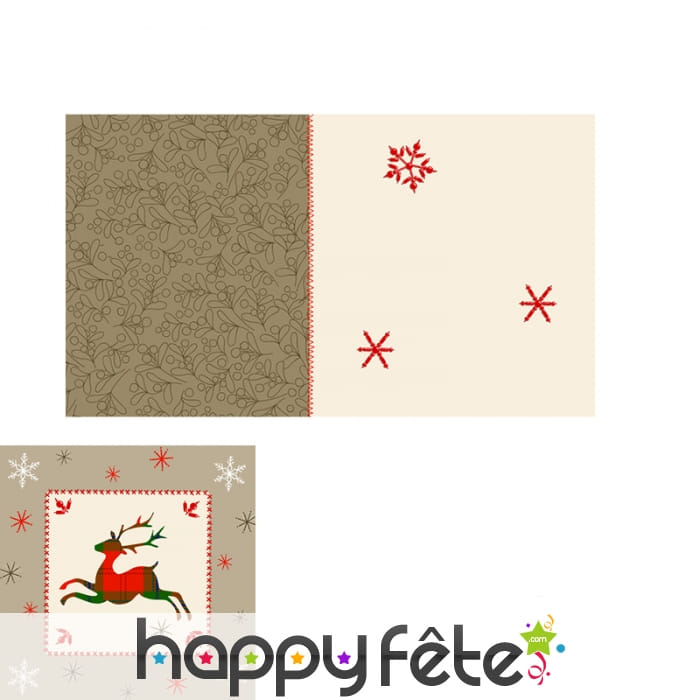 Décoration table de Noël motifs écossais