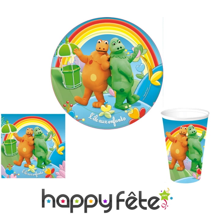 Décorations table d'anniversaire l'île aux enfants