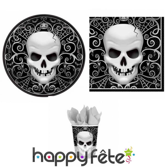 Décorations Tête De Mort pour table d'halloween