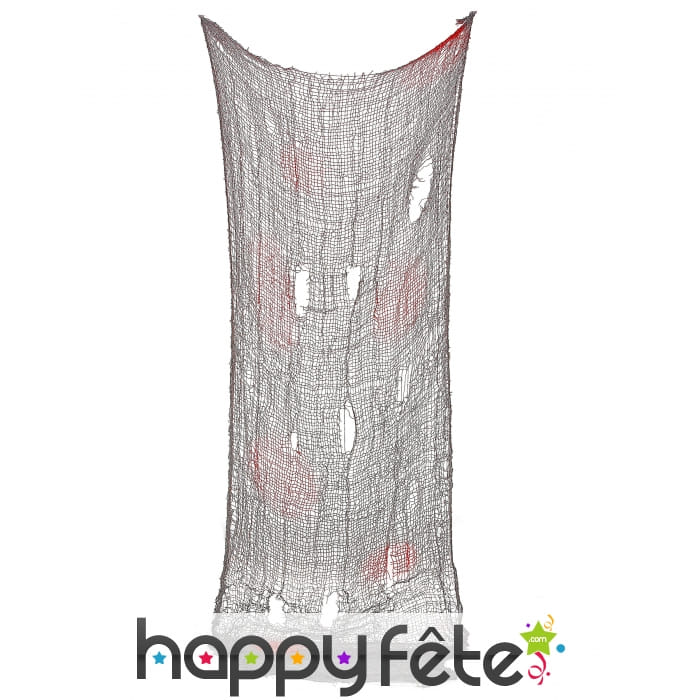 Drap troué éclaboussé de sang 75x150cm