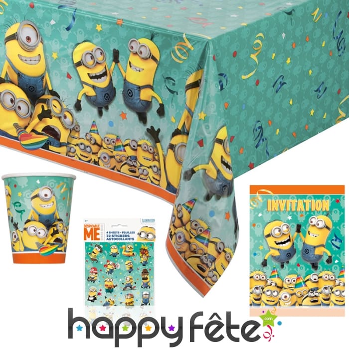 Décorations thème Minions pour table anniversaire