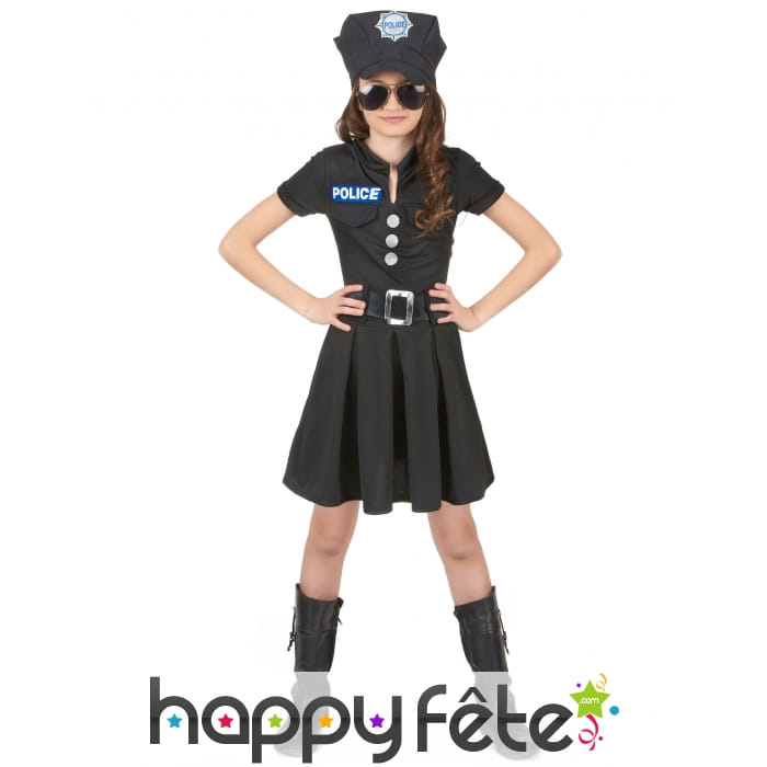 Déguisement uniforme de petite policière