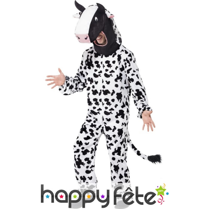 Déguisement vache blanche à taches noires