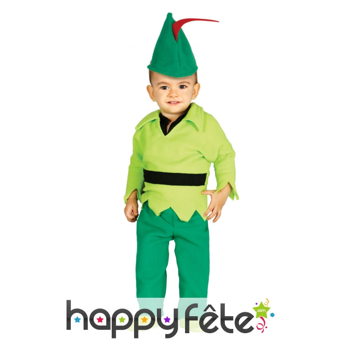 Déguisement vert de bébé des bois