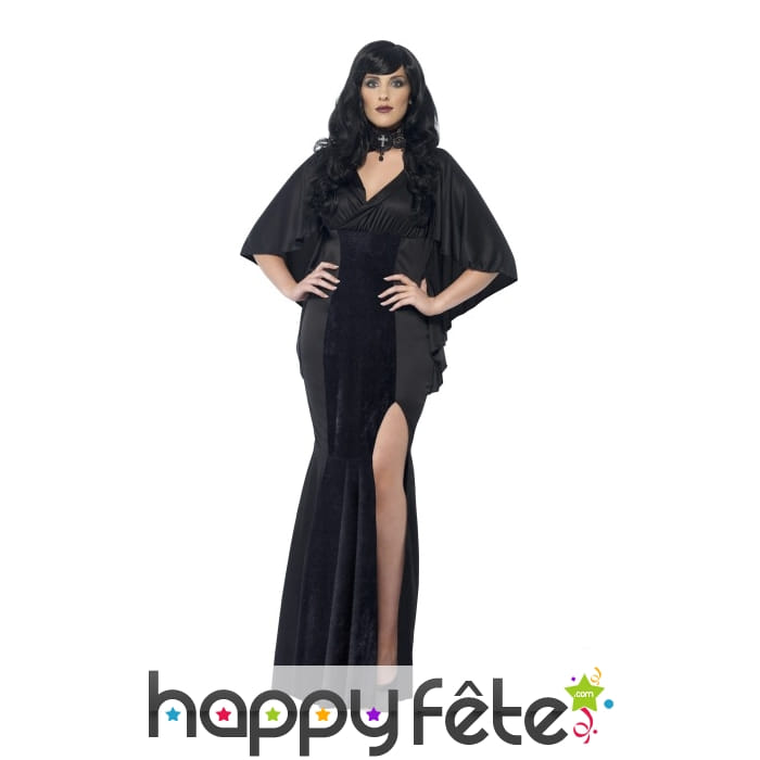 Déguisement vampire femme grande taille, noire