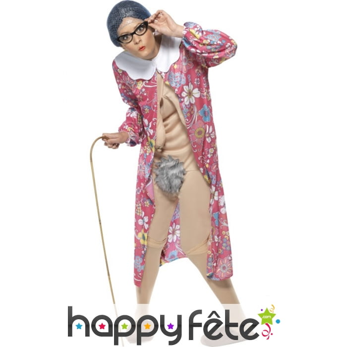 Déguisement vieille femme exhibitionniste
