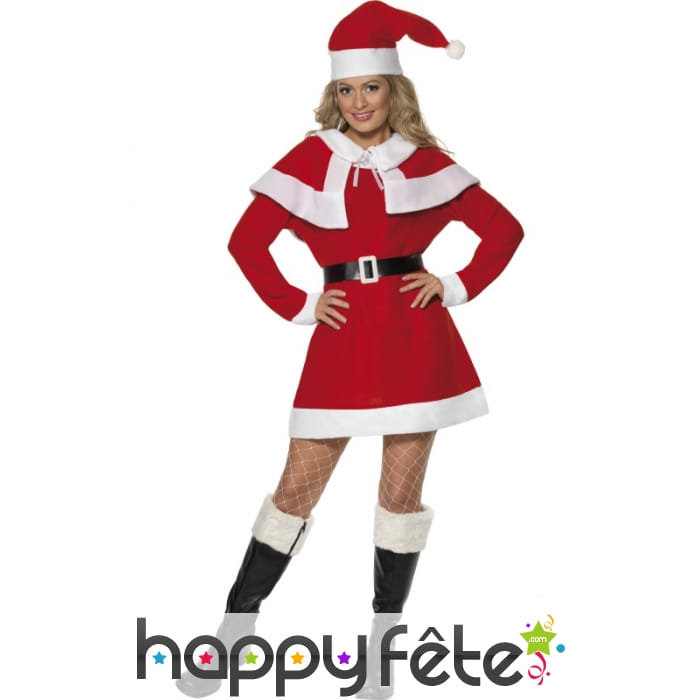 Déguisement velour mere noel