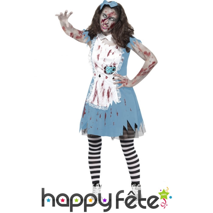 Déguisement zombie de alice, pour adolescente