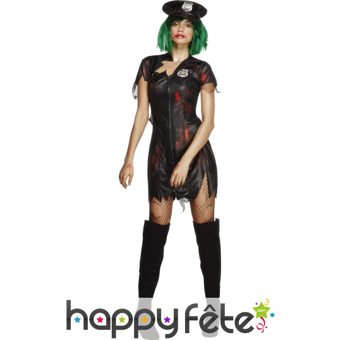 Déguisement zombie policère sexy