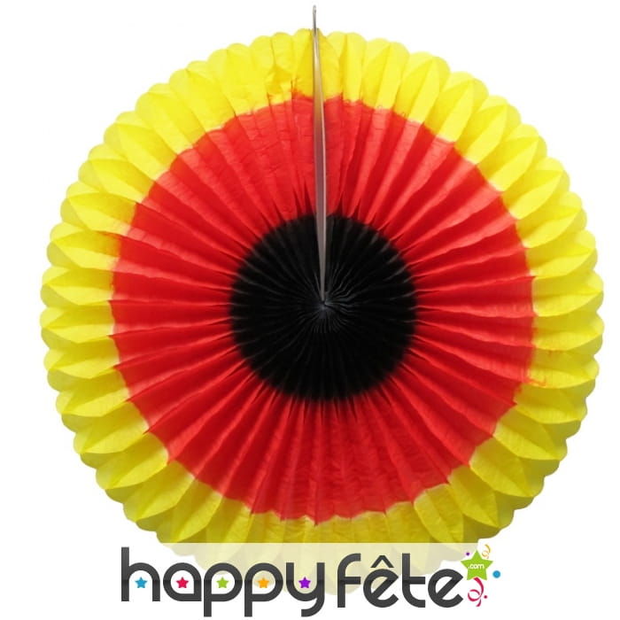 Eventail Allemagne/Belgique en papier, 36cm