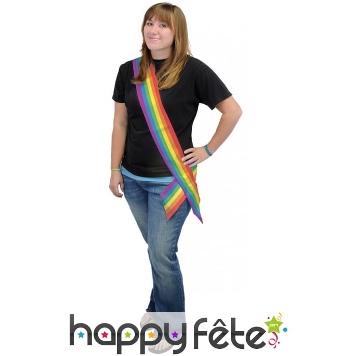 Echarpe arc-en-ciel