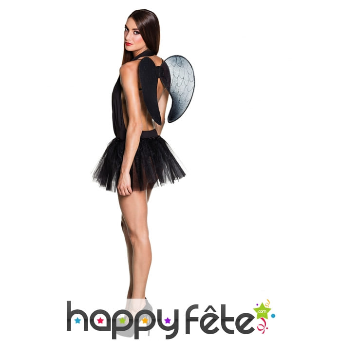 Ensemble ailes et tutu noir pour adulte