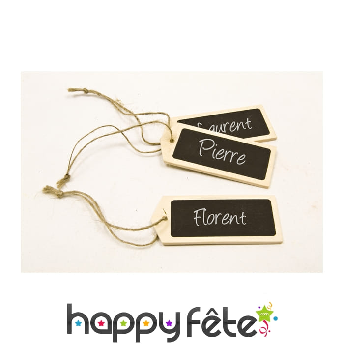 Etiquettes ardoise en bois