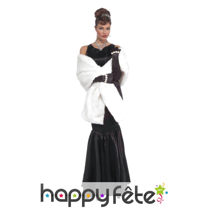 Etole blanche de fausse fourrure