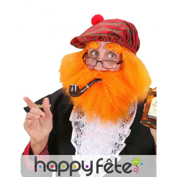 Ensemble Béret écossais perruque et barbe
