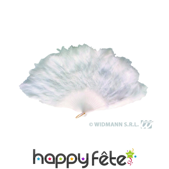 éventail blanc marabout