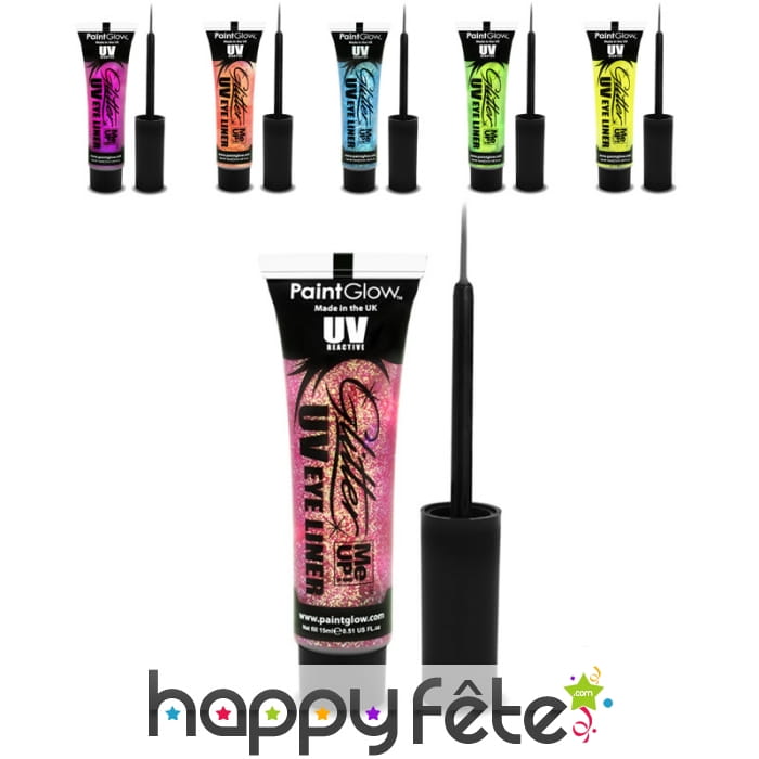 Eyeliner brillant pailleté UV phosphorescent