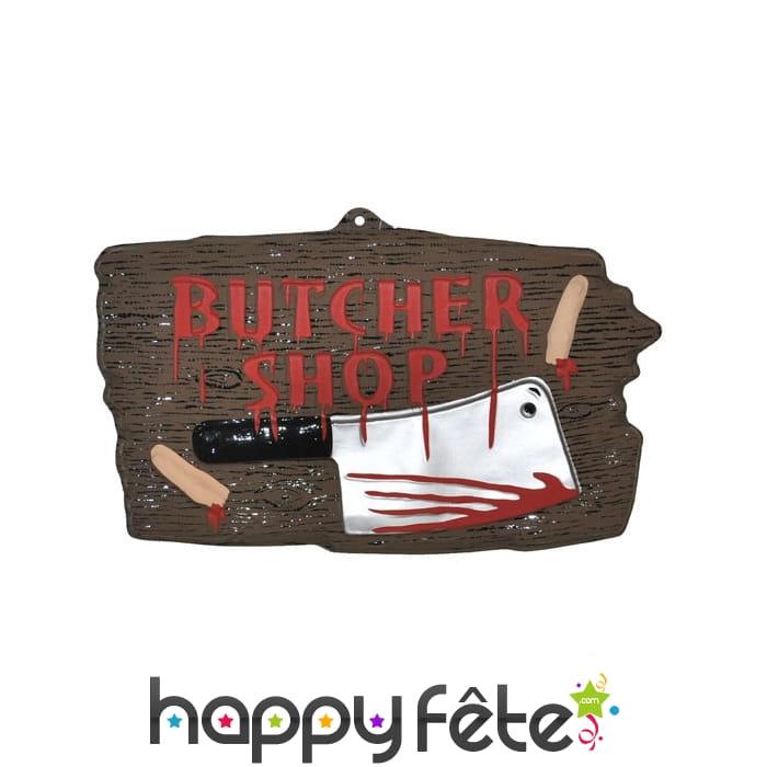 Enseigne Butcher shop de 47x27cm
