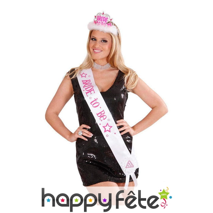 Echarpe Bride to be blanche