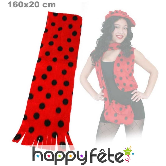 Echarpe coccinelle en peluche