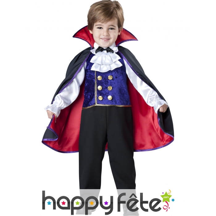 Elégant costume enfant vampire avec cape
